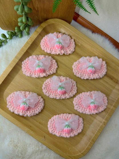 Berry Bow Hair Clip