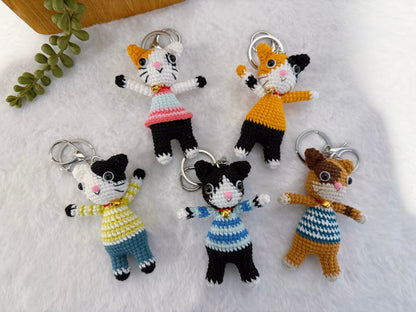 Hug Me Cat Key Charm