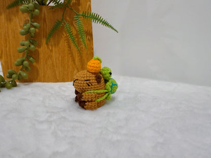Fruit on Head Capybara Key Charm