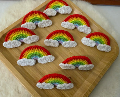 Rainbow & Clouds Hair Clip
