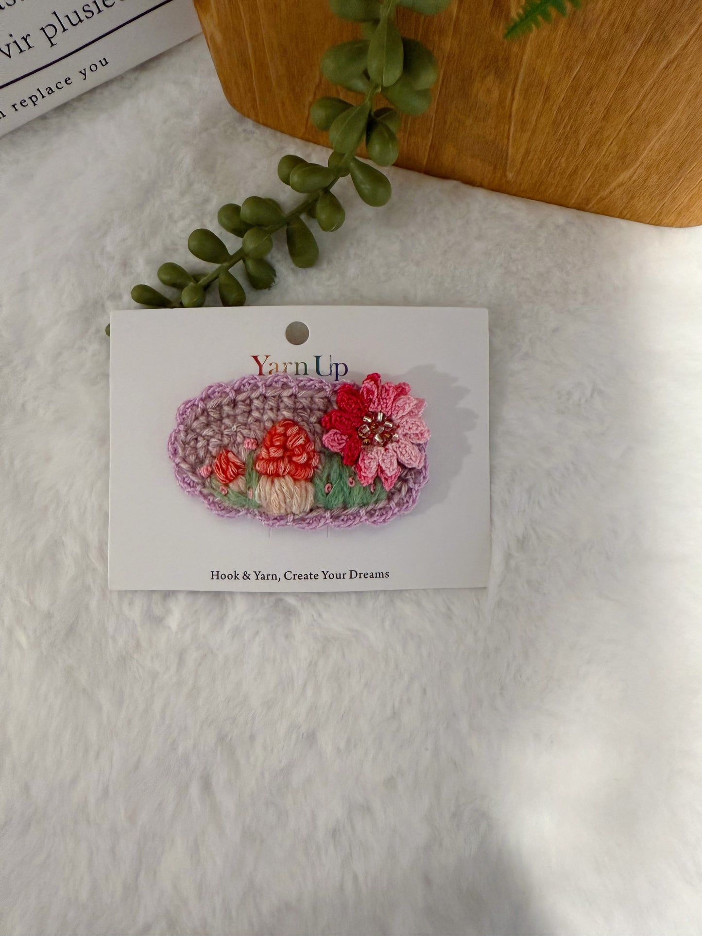 Enchanted Blossom Embroideried Hair Clip