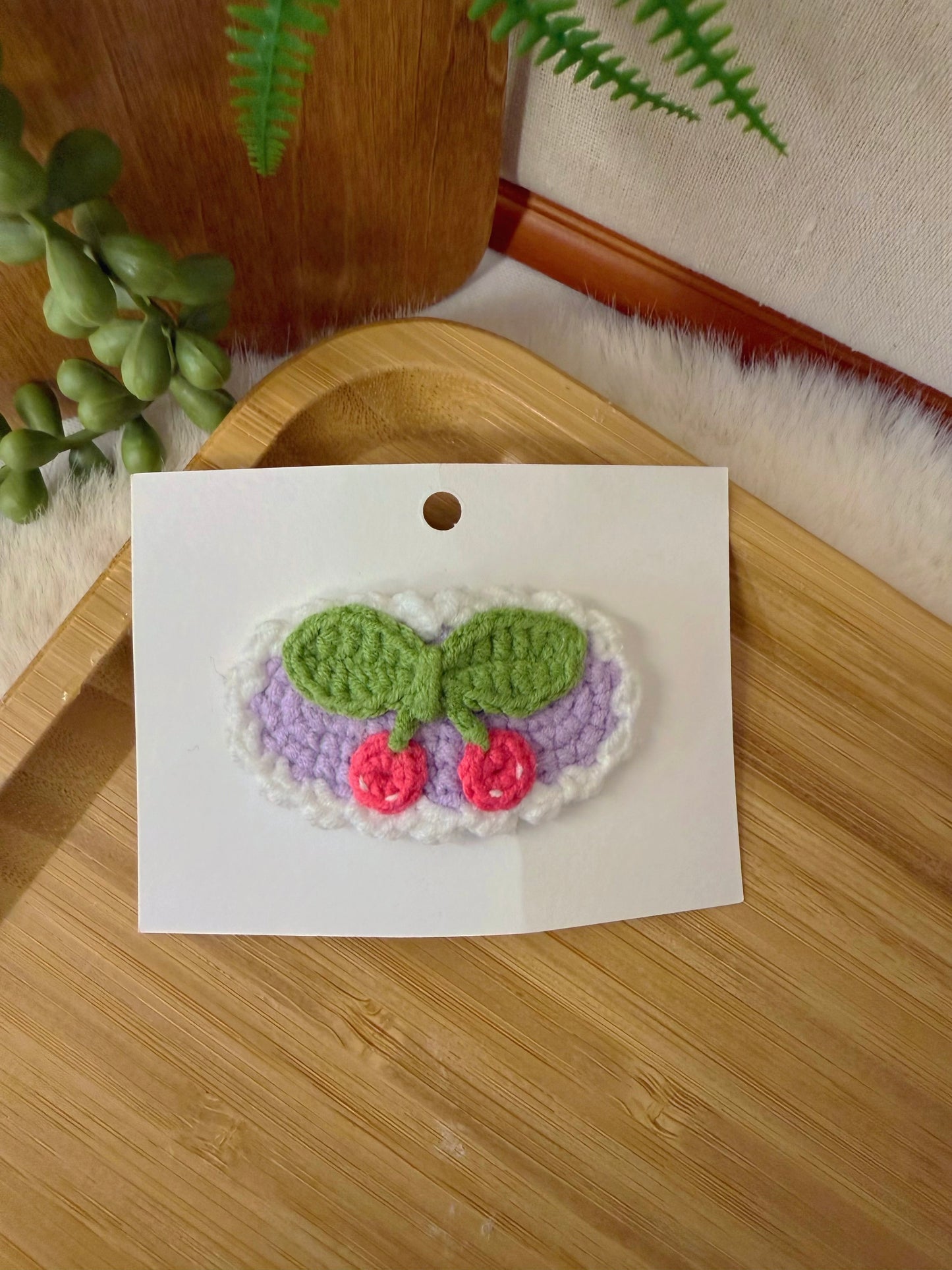 Cherry Leaf Hair Clip