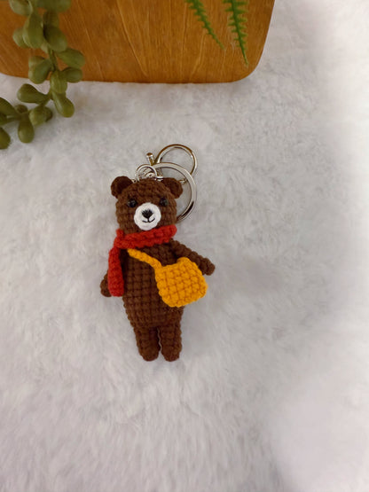 Autumn Bear Key Charm