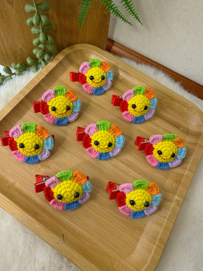 Rainbow Smiley Hair Clip