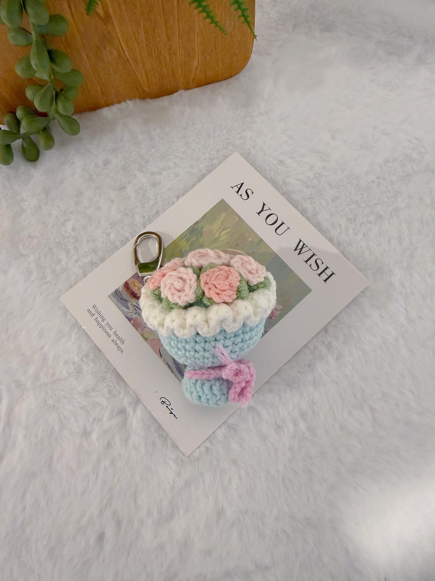 Roses Posy Key Charm