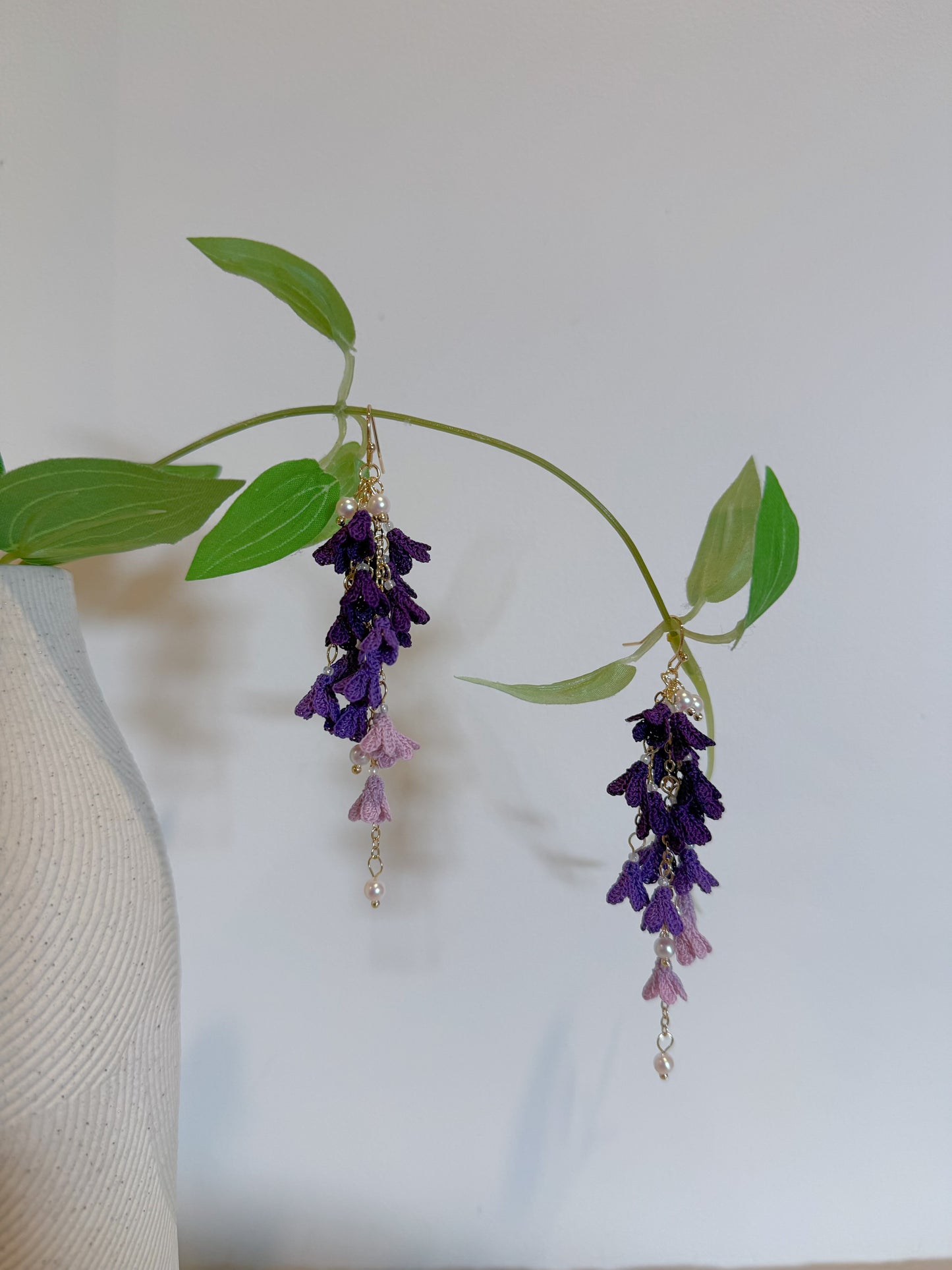 Lavender Lace Earrings