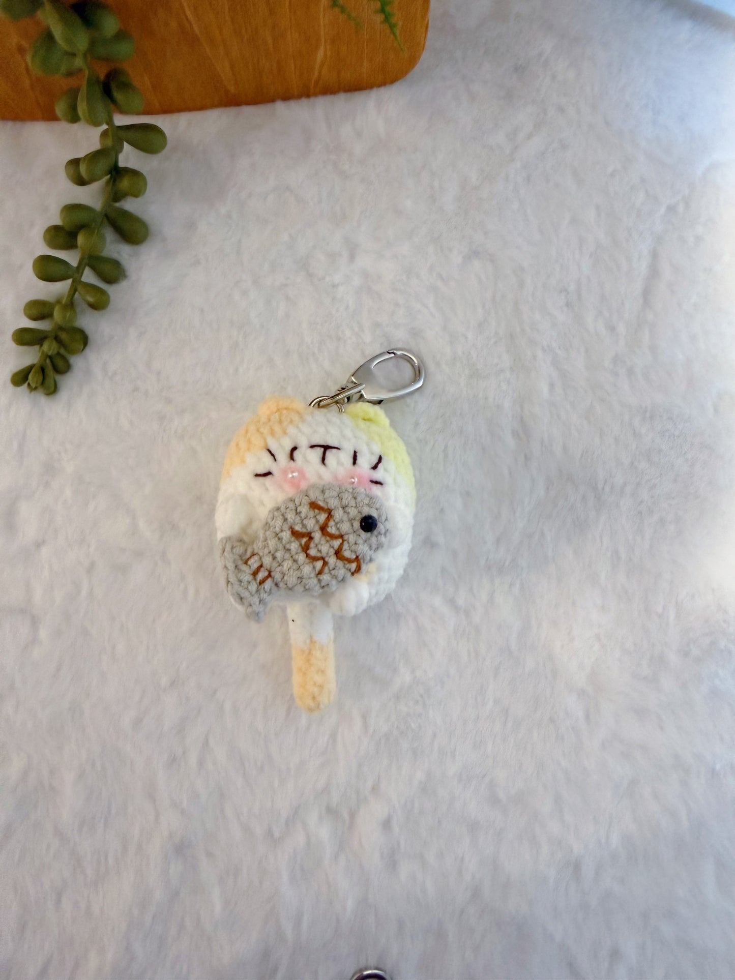 Boxy Cat Key Charm
