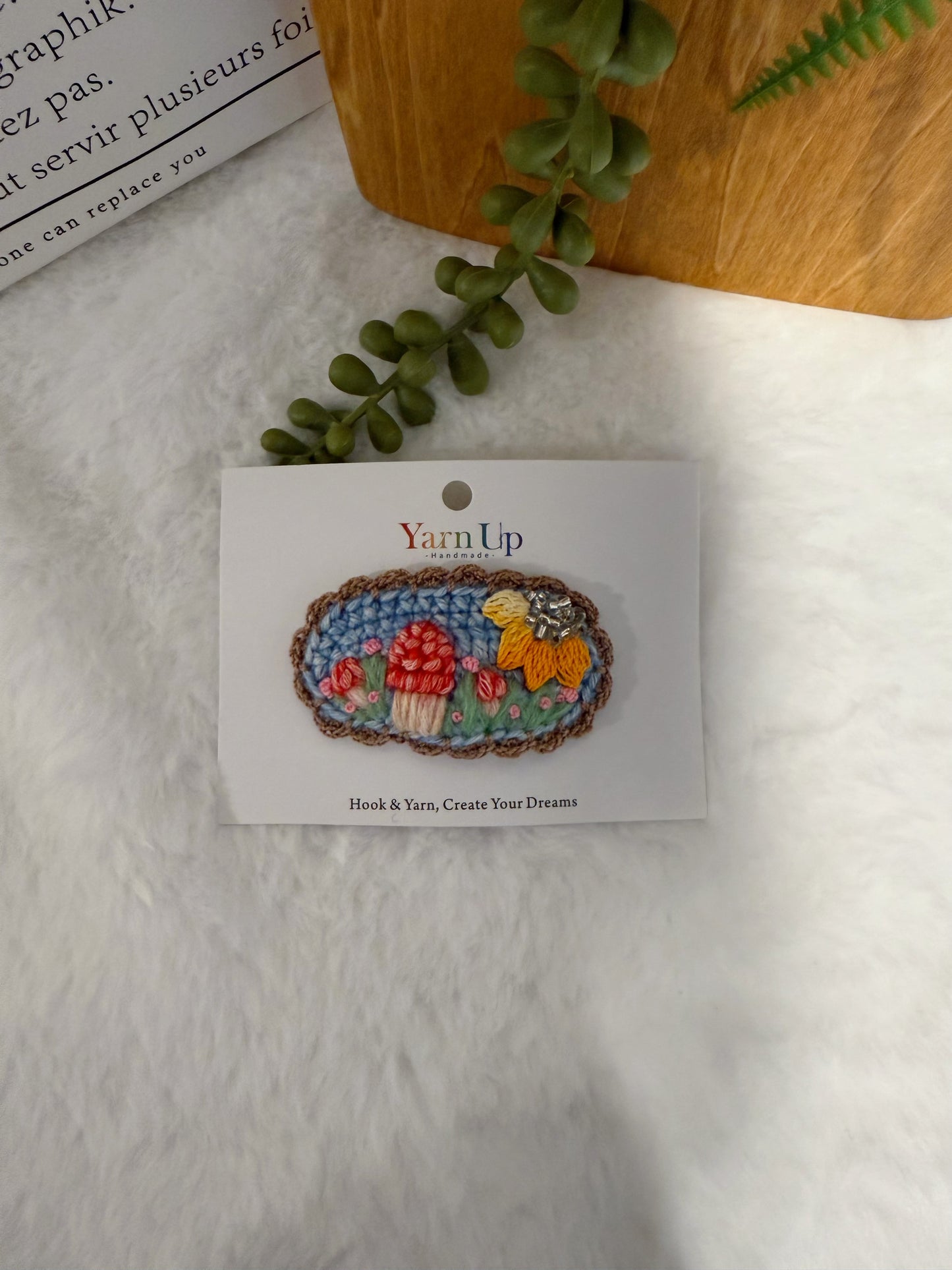 Enchanted Blossom Embroideried Hair Clip