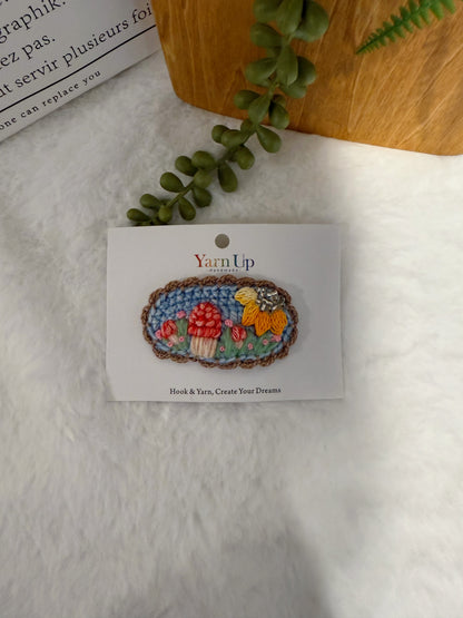 Enchanted Blossom Embroideried Hair Clip