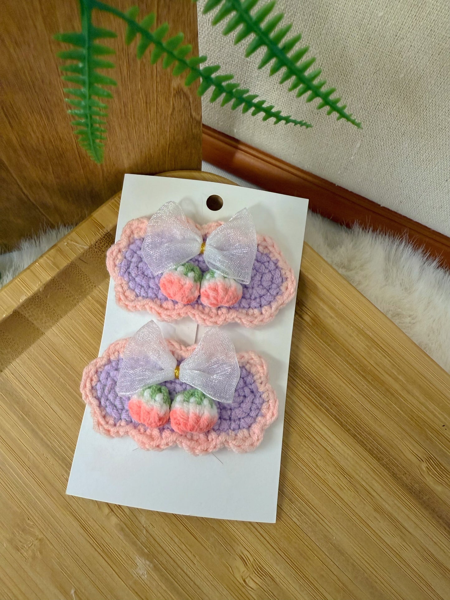 Fairy Wing Strawberry Hair Clip