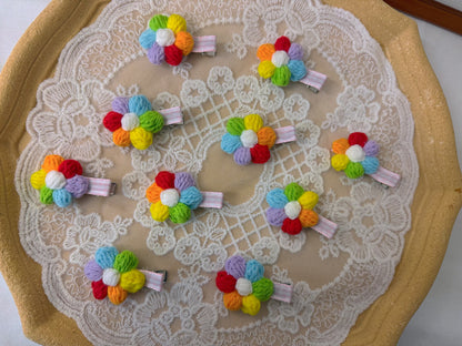 Rainbow Flower Hair Clip