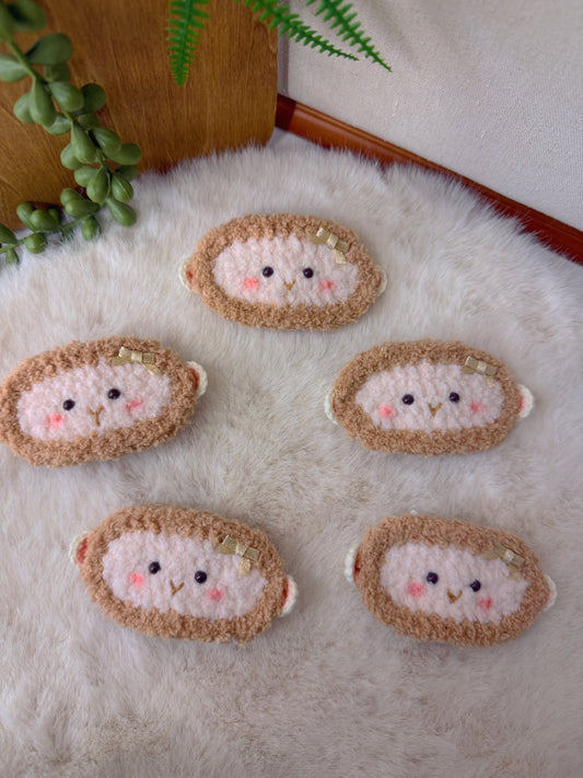 Fluffy Monkey Hair Clip