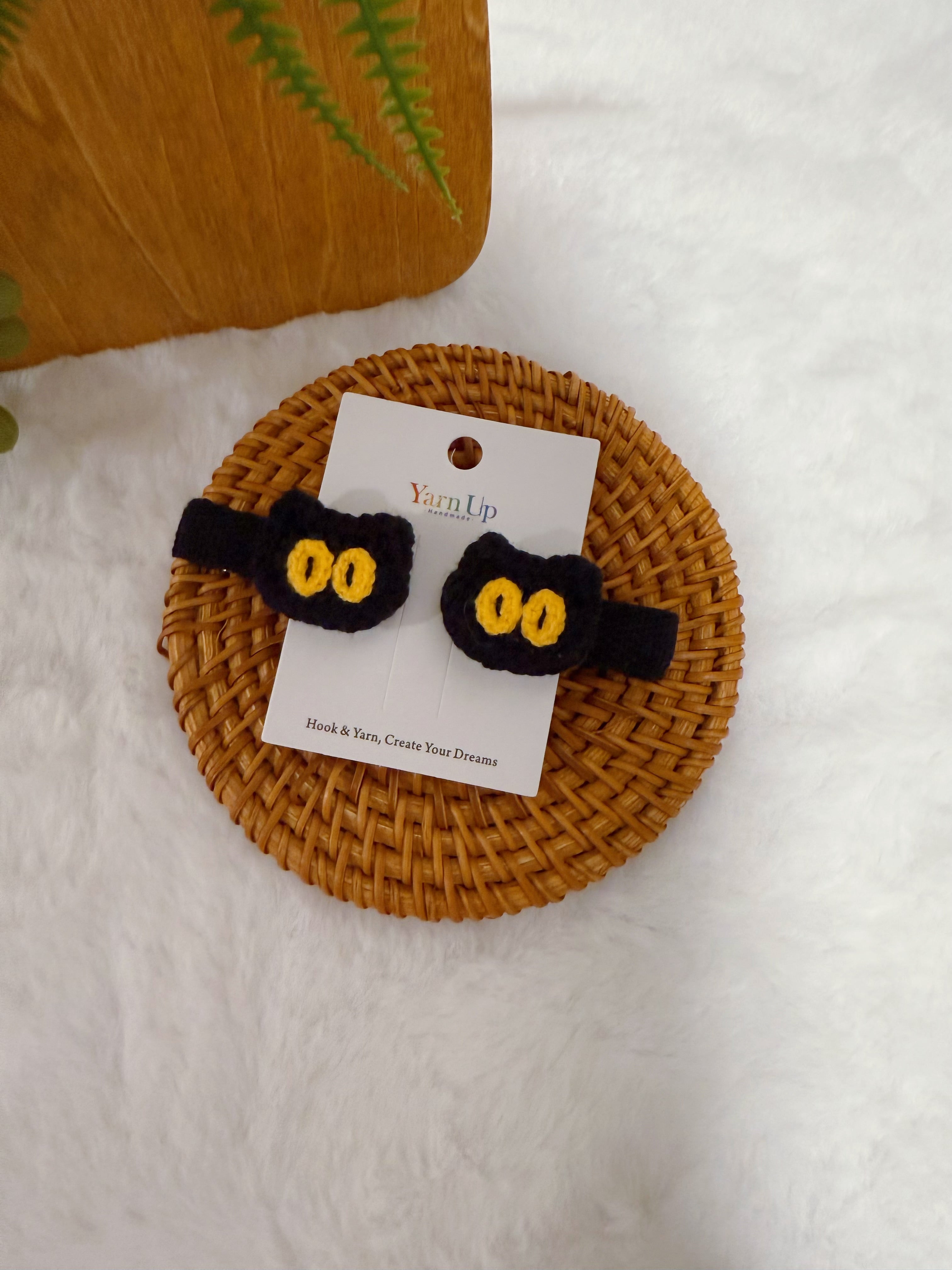 Black Cat Baby Hair Clips