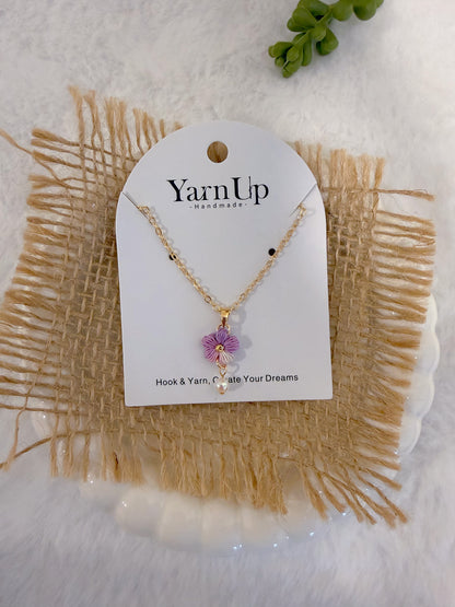 Puff Flower Necklace