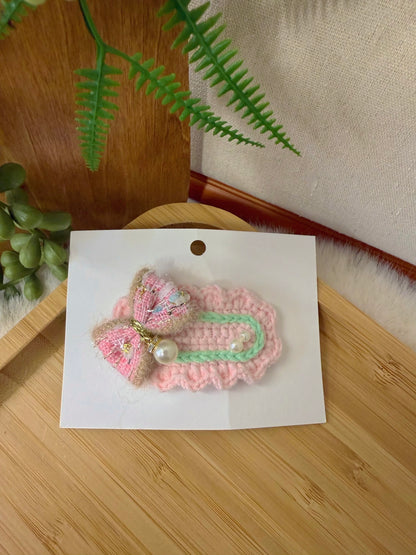 Pink Bow Hair Clip