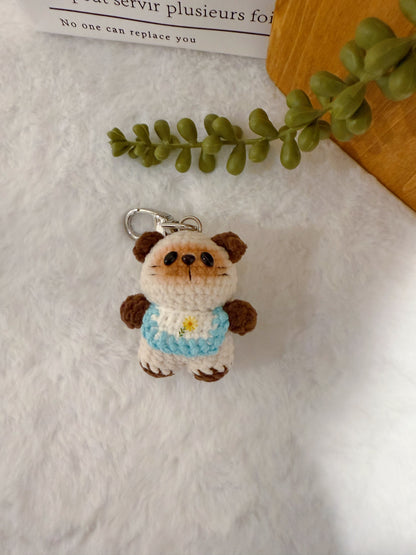 Bib-wearing Animal Key Charm