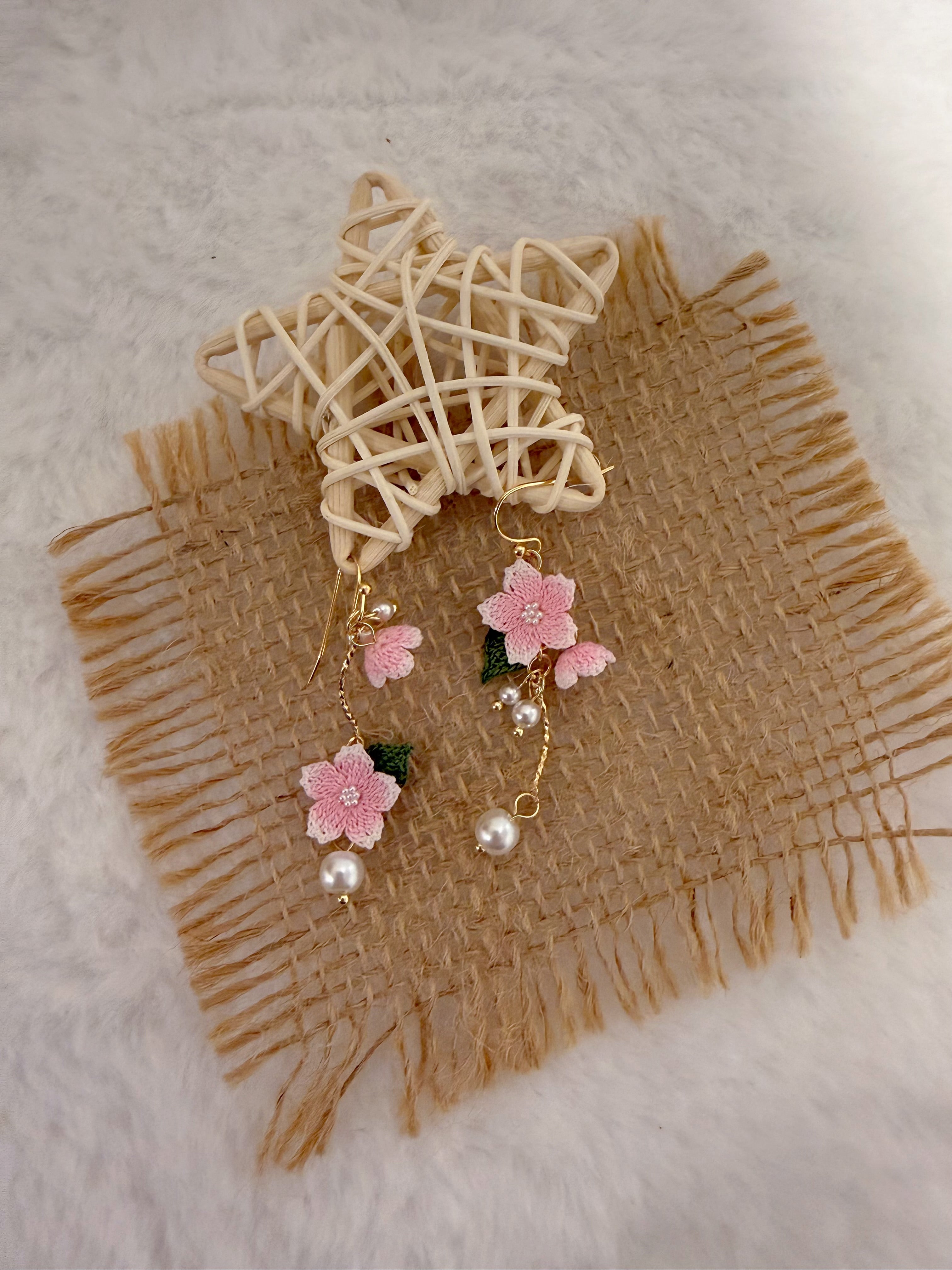 Cherry Blossom & Bud Mismatch Earrings