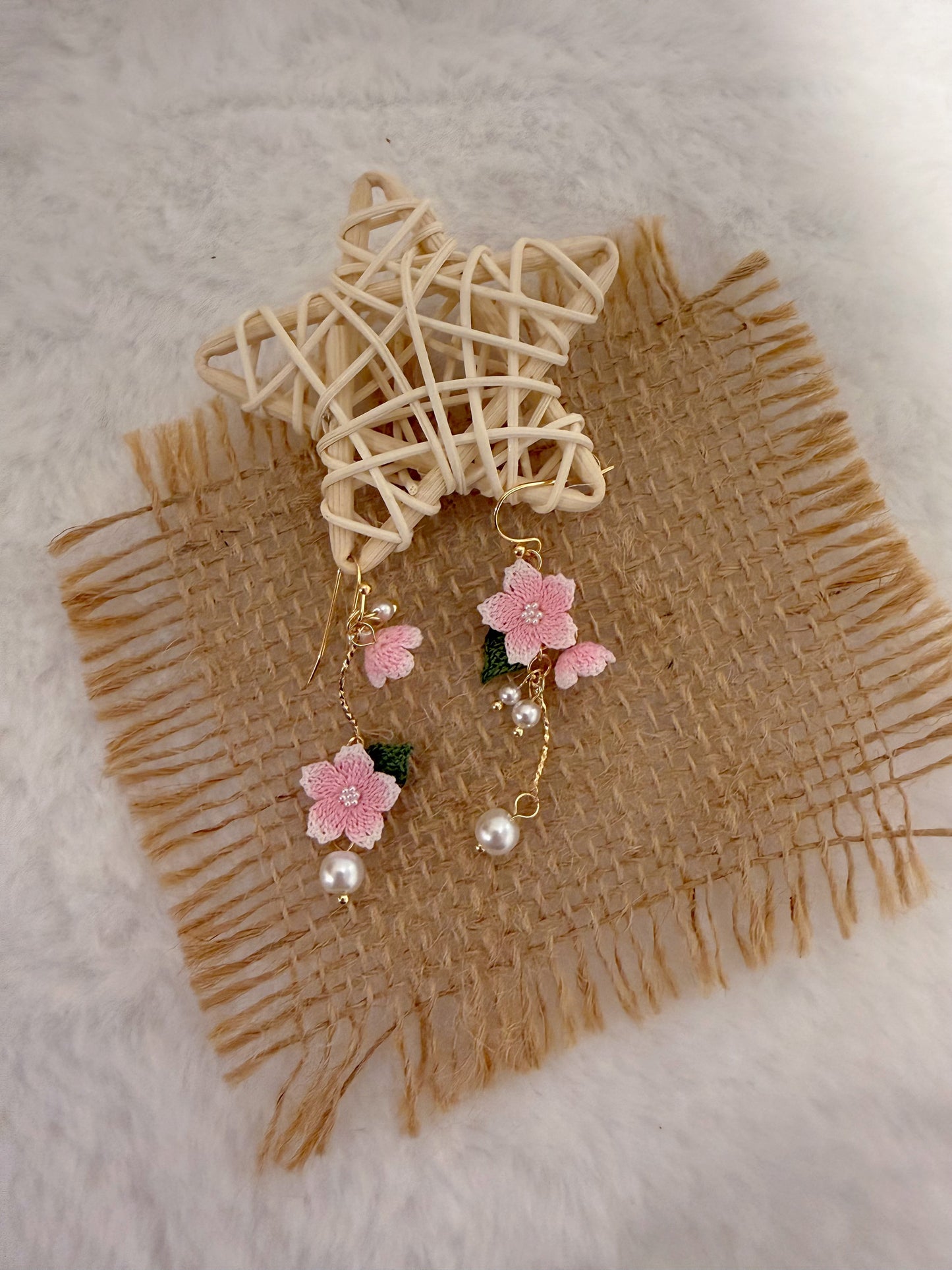 Cherry Blossom & Bud Mismatch Earrings