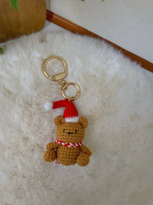 Christmas Bear Key Charm