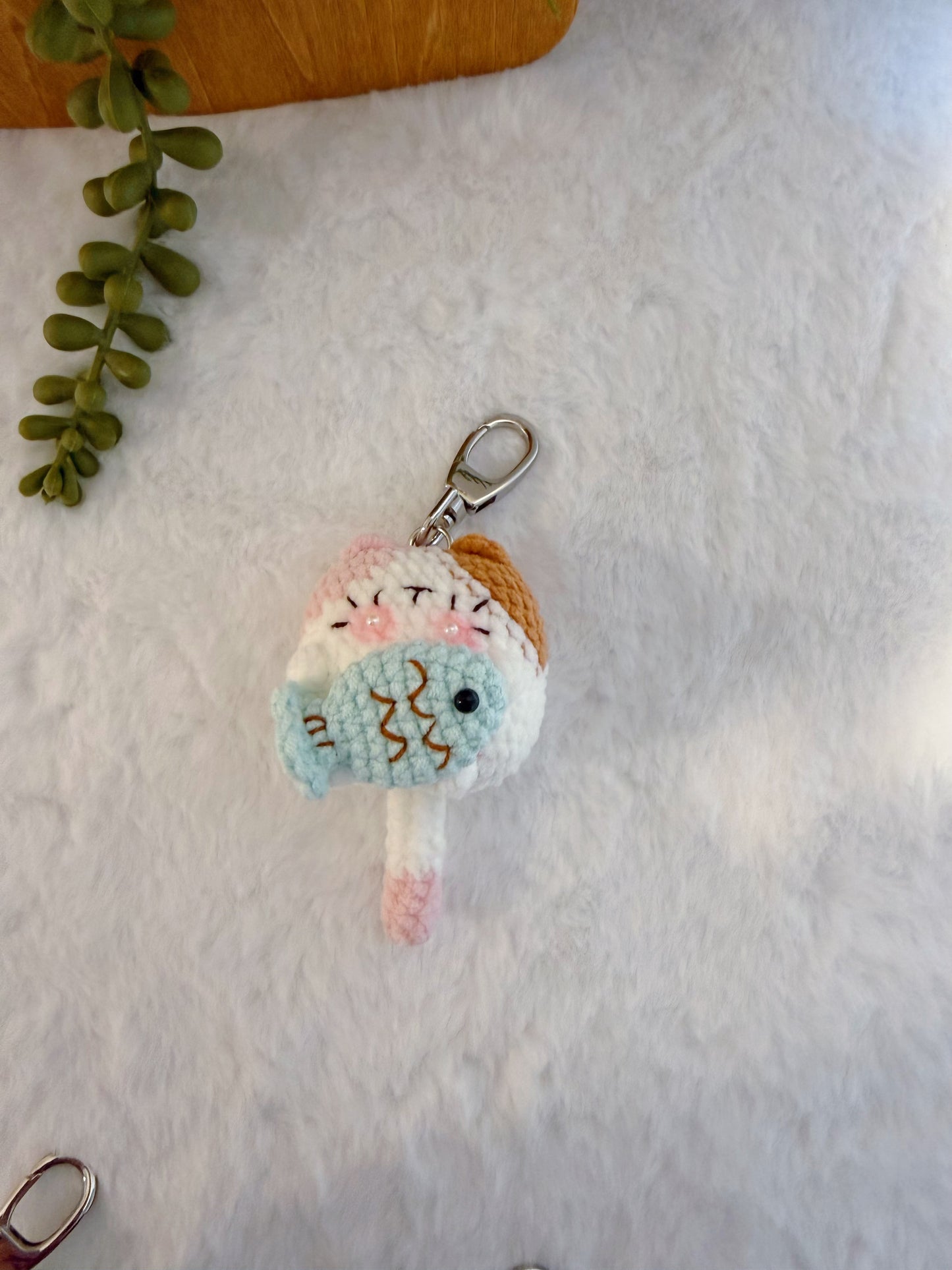 Boxy Cat Key Charm