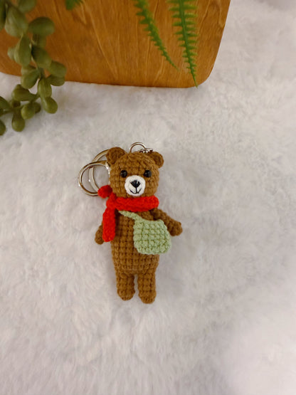 Autumn Bear Key Charm