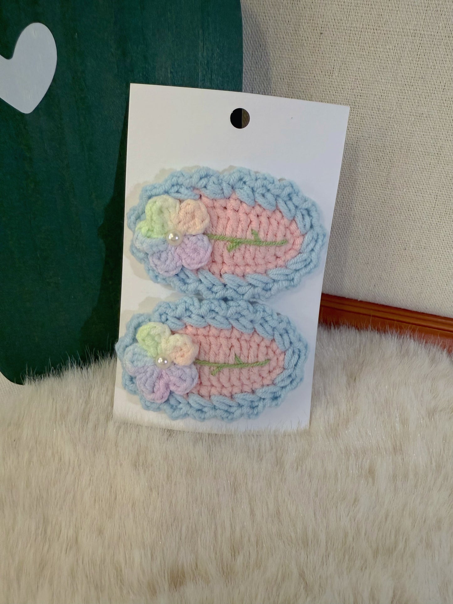 Pastel Rainbow Flower Hair Clip