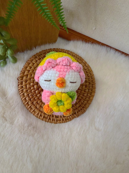 Harvest Penguin Key Charm