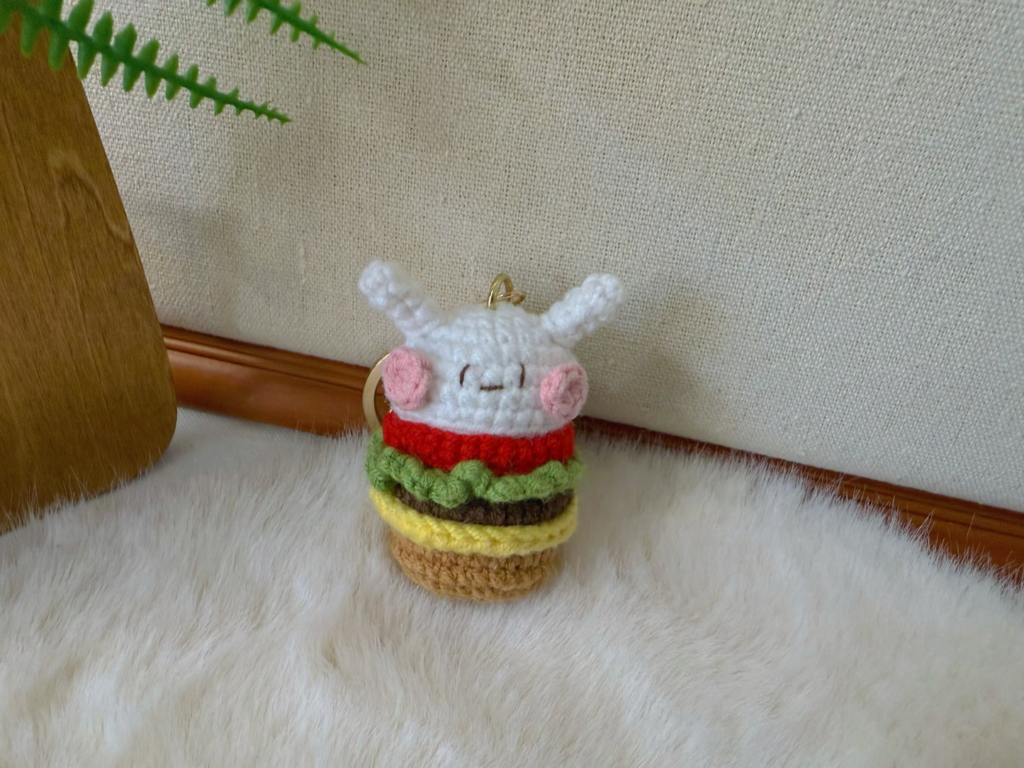Burger Animal Key Charm