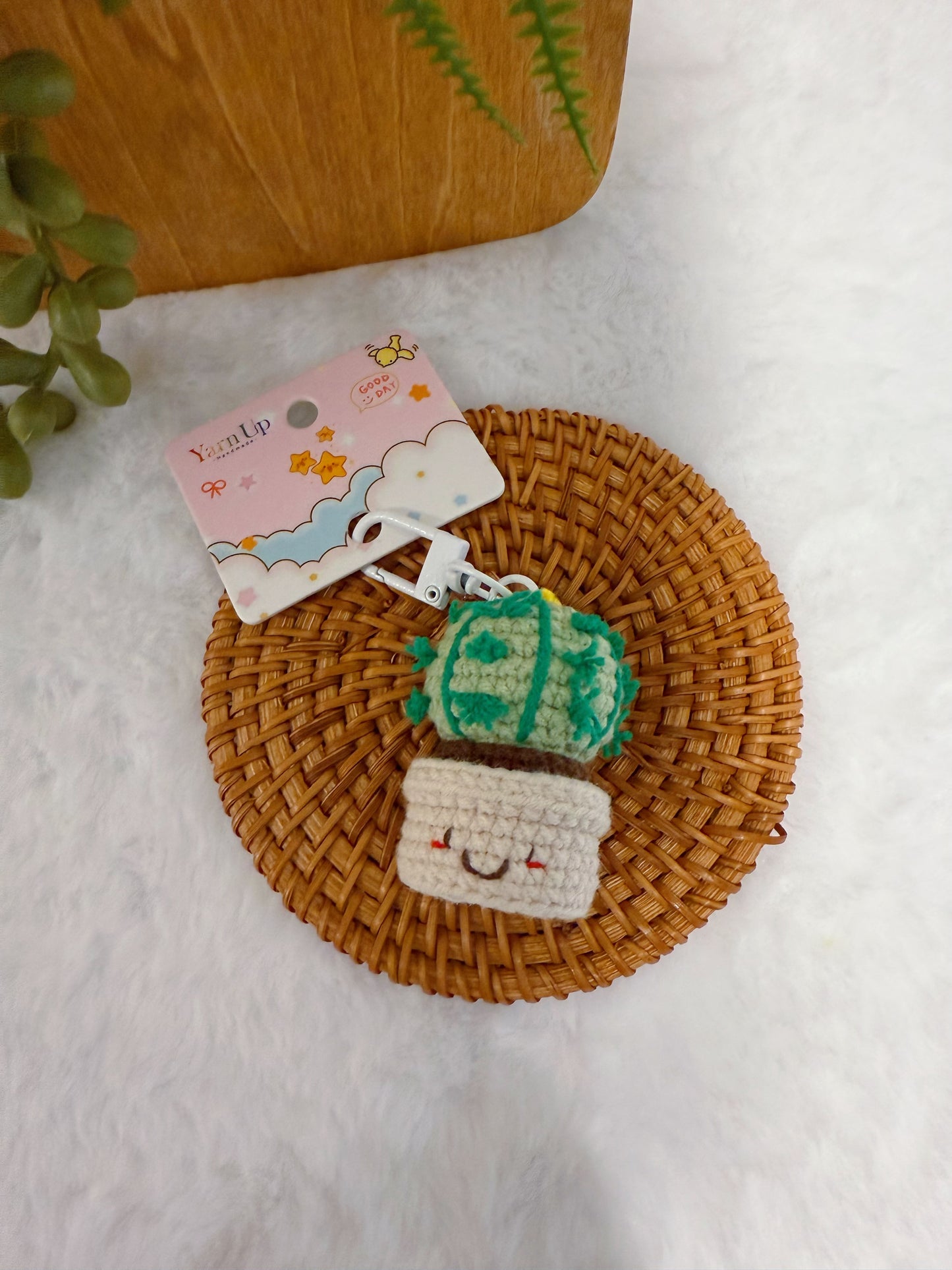 Little Cactus Ball Key Charm