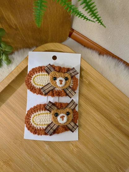 Teddy Bow Hair Clip