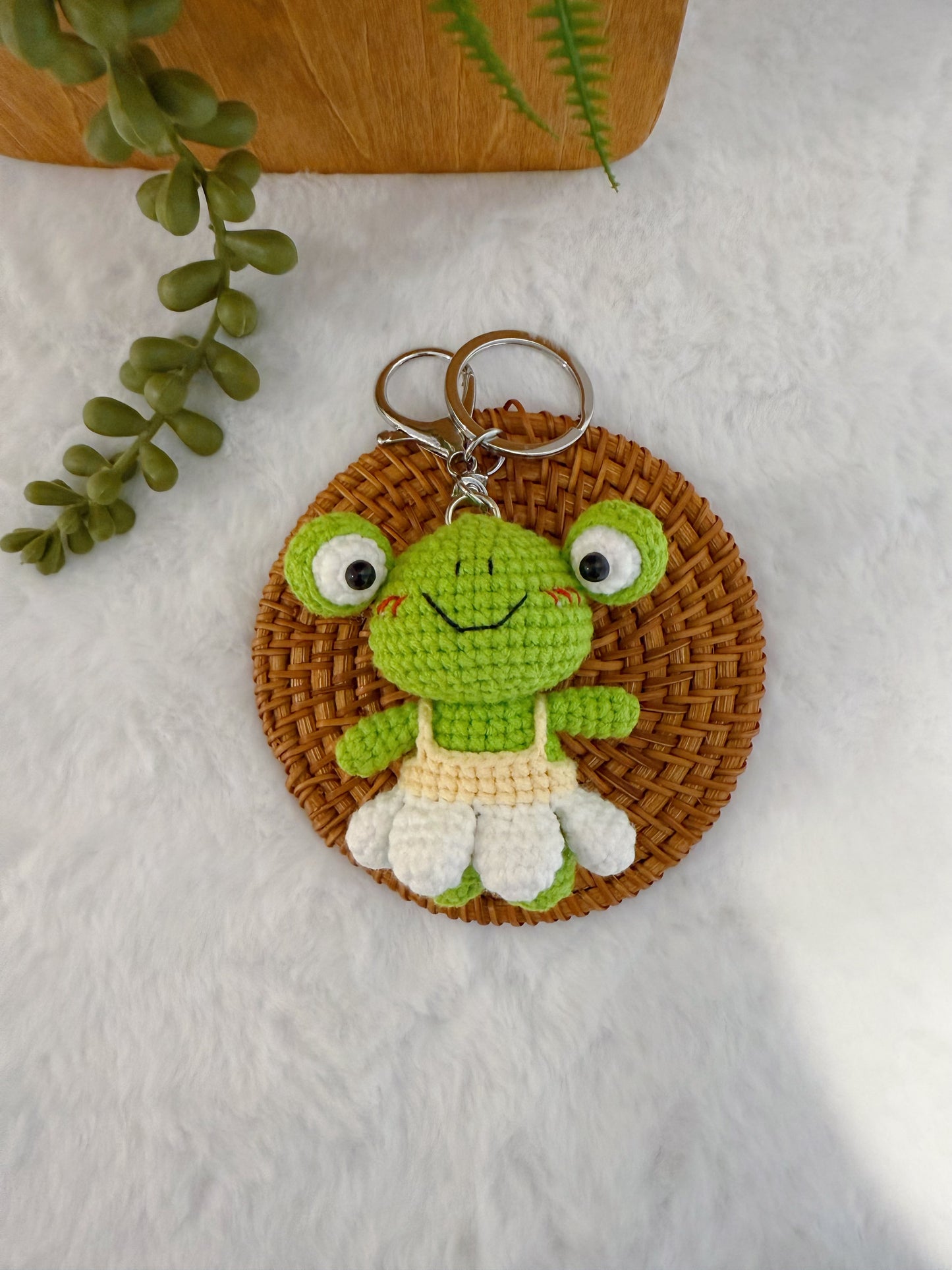 Frog Girl Key Charm
