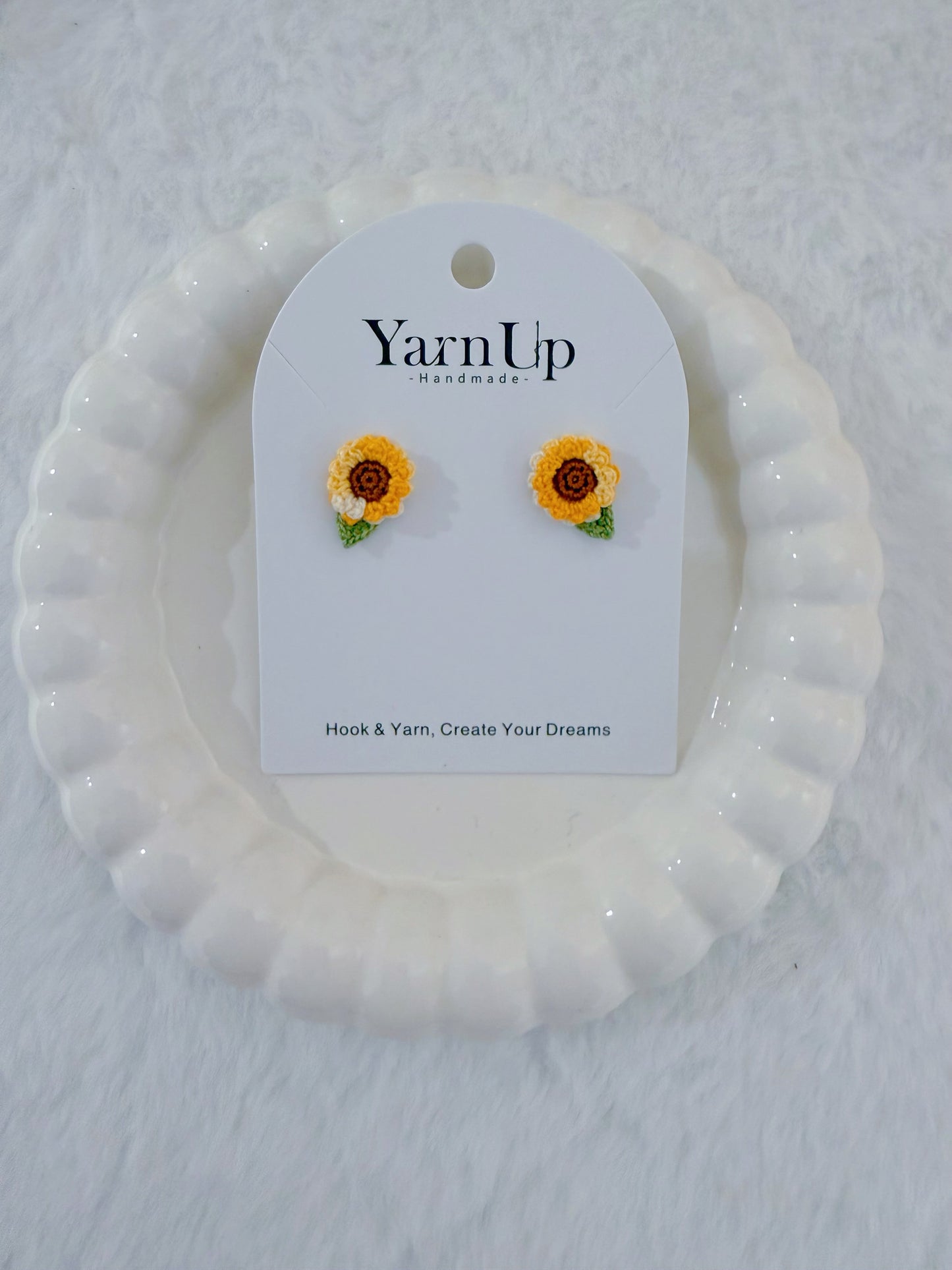 Mini Sunflower Stud Earrings