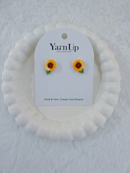 Mini Sunflower Stud Earrings