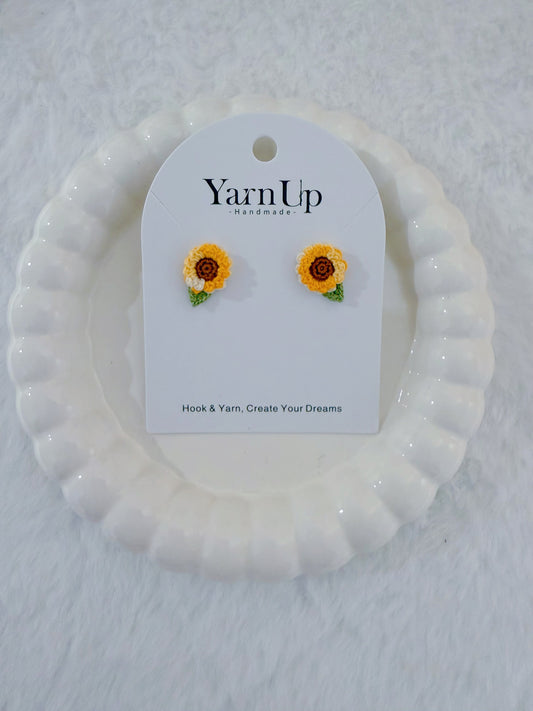 Mini Sunflower Stud Earrings