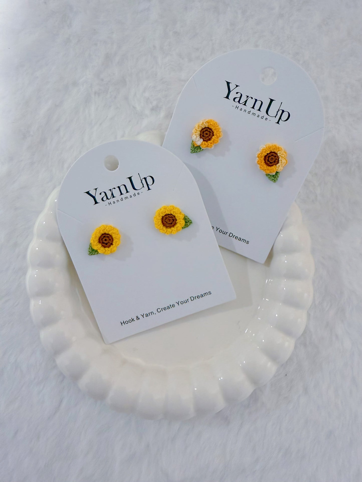 Mini Sunflower Stud Earrings