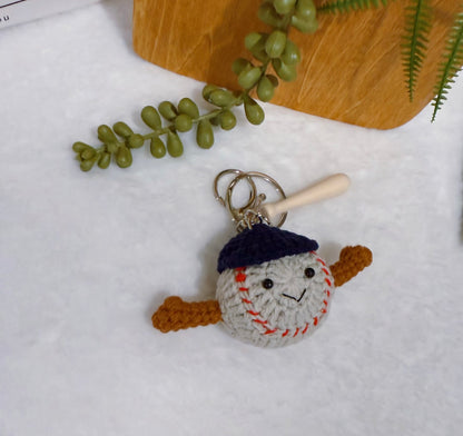 Baseball Cutie Key Charm