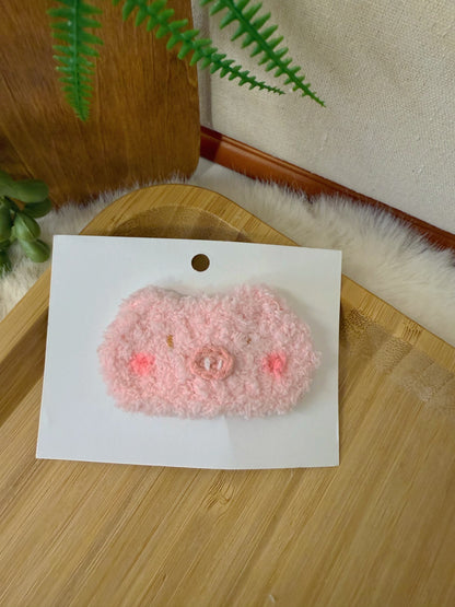 Fluffy Piggy Hair Clip