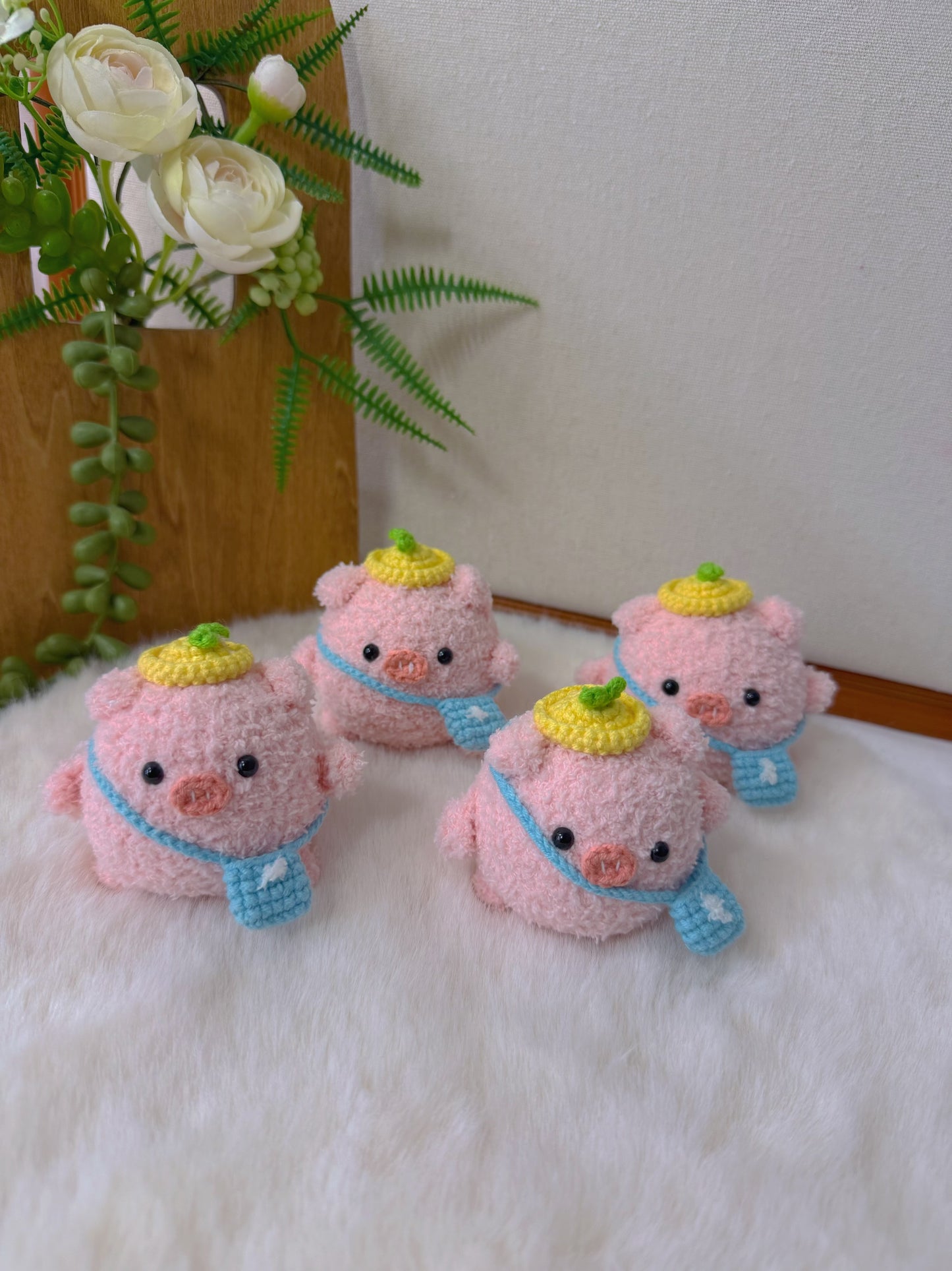 Chubby Piggy Key Charm