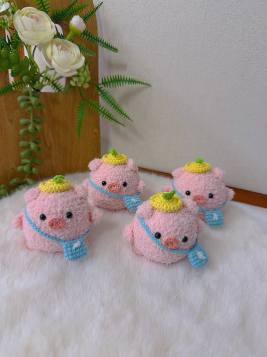 Chubby Piggy Key Charm