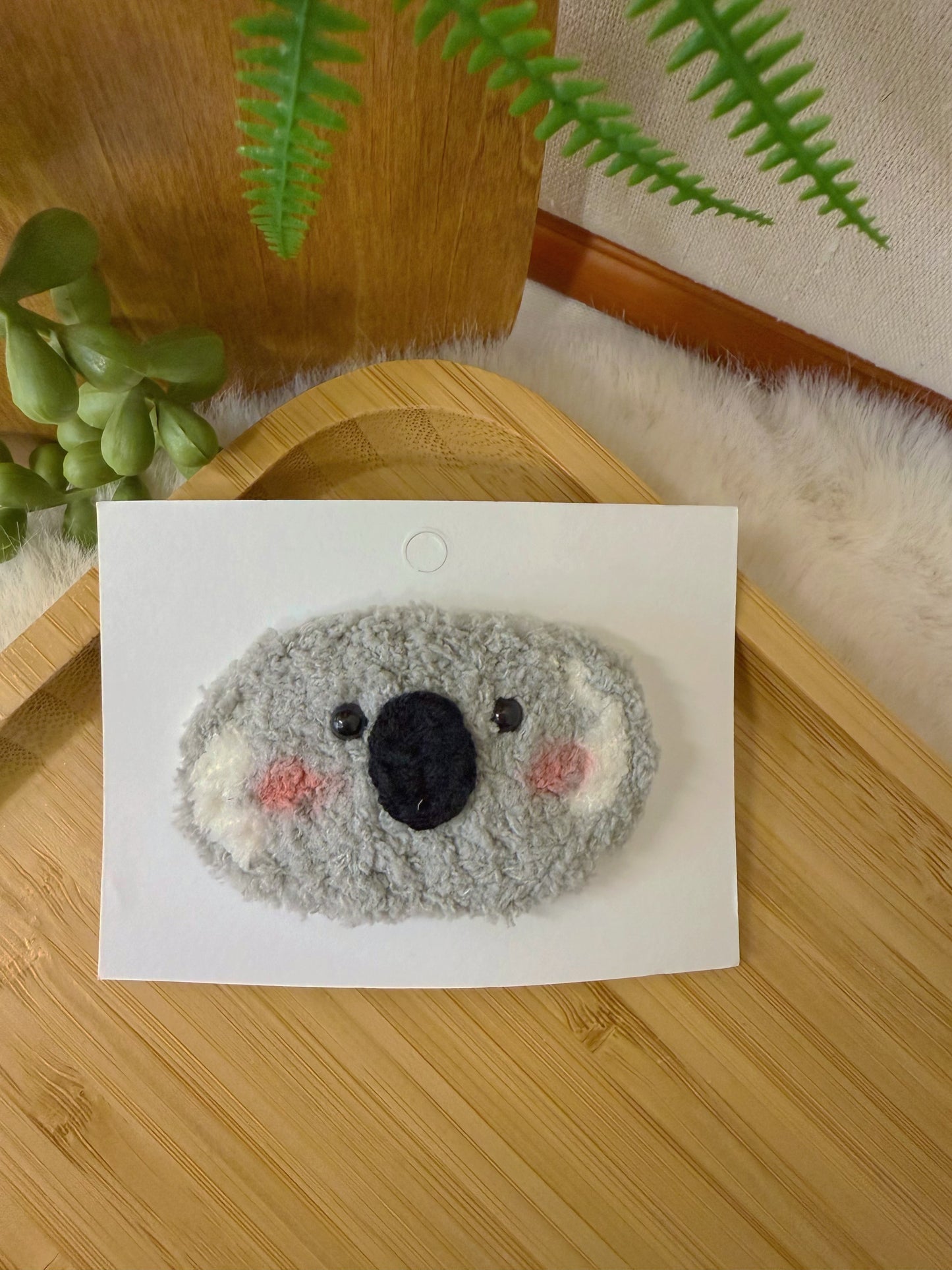 Fluffy Koala Hair Clip