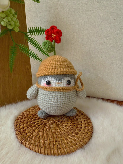 Flower Penguin Keychain