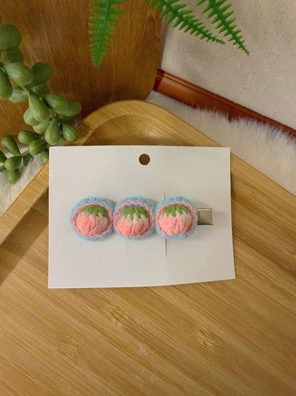 Triple Berry Charm Hair Clip