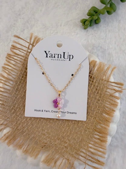 Puff Flower Necklace