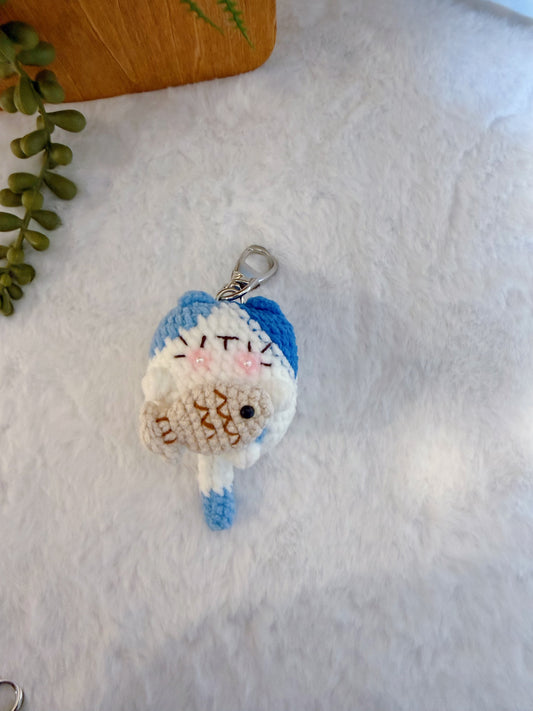 Boxy Cat Key Charm