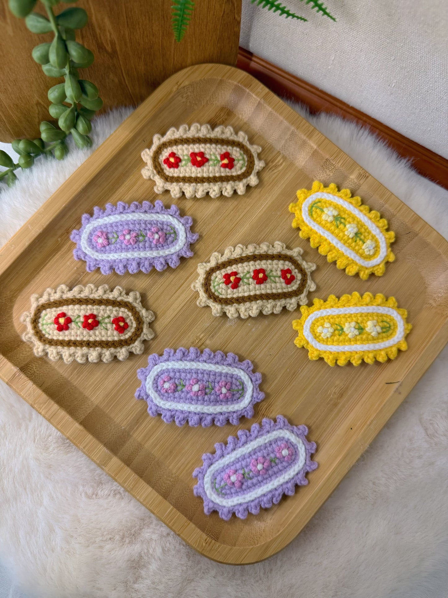 Pastel Garden Hair Clip