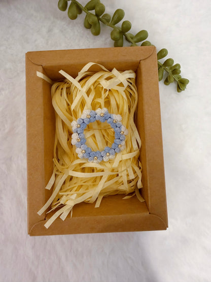 Puff Flowers Wreath Brooch