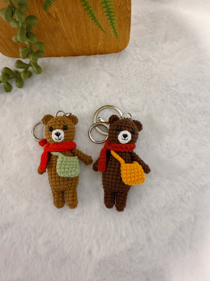 Autumn Bear Key Charm
