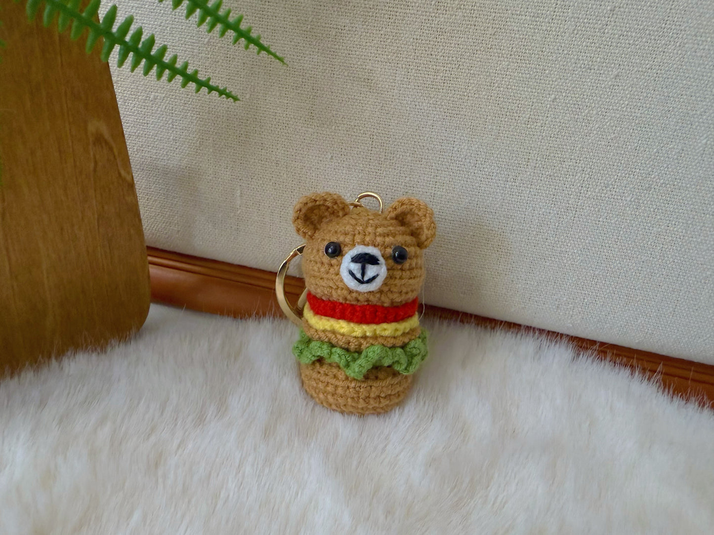 Burger Animal Key Charm