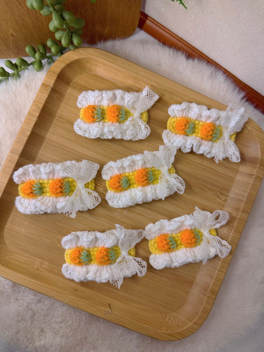 Twin Orange Hair Clip