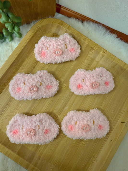 Fluffy Piggy Hair Clip